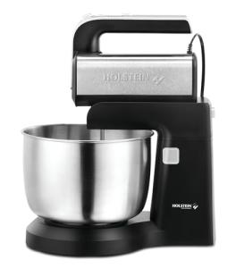 Holstein Housewares 5-Speed Hand and Stand Mixer, 250W Power with LED Light, Black and Stainless Steel – Versatile Mixer for Baking, Whipping, and More