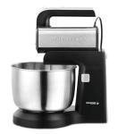 Holstein Housewares 5-Speed Hand and Stand Mixer, 250W Power with LED Light, Black and Stainless Steel – Versatile Mixer for Baking, Whipping, and More