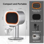 Portable Range Hood - 4-Speed Adjustable Exhaust Fan with Telescoping Height & 40° Tilt Low Noise 52dB, Large-Caliber Aluminum Filter + Oil Cup & 10 Carbon Cotton Filters for Indoor BBQ/Hot Pot/RV