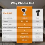 Portable Range Hood - 4-Speed Adjustable Exhaust Fan with Telescoping Height & 40° Tilt Low Noise 52dB, Large-Caliber Aluminum Filter + Oil Cup & 10 Carbon Cotton Filters for Indoor BBQ/Hot Pot/RV