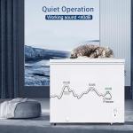 12.0 Cu.Ft Deep Freezer, Large Chest Freezer for Families with Removable Basket& 8 Adjustable Thermostat, Energy Saving Freezer Front Drain Free Standing Top Open Door for Home, Kitchen, White