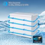 12.0 Cu.Ft Deep Freezer, Large Chest Freezer for Families with Removable Basket& 8 Adjustable Thermostat, Energy Saving Freezer Front Drain Free Standing Top Open Door for Home, Kitchen, White