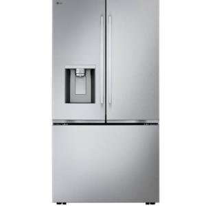 LG 24 cu. ft. Counter Depth MAX Zero Clearance 3-Door French Door Refrigerator with Craft Ice in PrintProof Stainless Steel LF24Z6530S
