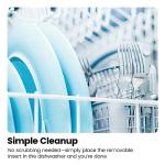 Chefman 6 Quart Slow Cooker with Locking Lid, Ceramic Crock with Portable Cook and Carry Travel Latching Lock, Large Easy Clean Dishwasher Safe Pot Insert, Manual 3 Heat Settings, Stainless Steel