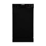 Equator 18"Built in Dishwasher 10 place Wine Rack 8 Wash Sensor Wash Delay1/2Load 110V E-Star ADA in Black