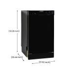 Equator 18"Built in Dishwasher 10 place Wine Rack 8 Wash Sensor Wash Delay1/2Load 110V E-Star ADA in Black