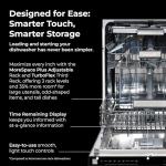 Kenmore Elite 24" Built-In Stainless Steel Tub Dishwasher with TotalFlex 3rd Rack, SmartWash, UltraWash Plus, TurboDry, MoreSpace Plus Adjustable Rack, Energy Star Certified, Black