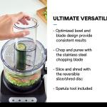 Braun FP3101BK Easy Prep 8-cup Food Processor, Black
