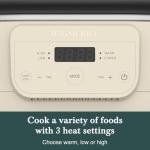 MAGNIFIQUE 6 Quart Programmable Slow Cooker Removable Healthy Nonstick Pot - Small Kitchen Appliance for Family Dinners - Serves 6+ People - Heat Settings: Keep Warm Oatmeal