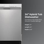 Kenmore 2214785 24" Premium Hybrid Tub Dishwasher-UltraWash, MoreSpace Adjustable Rack, High Temp & SmartWash-12 Place Settings-54 DBA Energy Star Certified, Fingerprint Resistant Stainless Steel