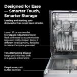 Kenmore 2214785 24" Premium Hybrid Tub Dishwasher-UltraWash, MoreSpace Adjustable Rack, High Temp & SmartWash-12 Place Settings-54 DBA Energy Star Certified, Fingerprint Resistant Stainless Steel