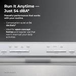 Kenmore 2214785 24" Premium Hybrid Tub Dishwasher-UltraWash, MoreSpace Adjustable Rack, High Temp & SmartWash-12 Place Settings-54 DBA Energy Star Certified, Fingerprint Resistant Stainless Steel