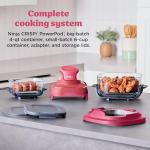 Ninja | Air Fryer | Crispi 4-in-1 Portable Cooking System | 4QT & 6 Cup Glass Containers, Crisper Plates & Storage Lids Included | Microwave, Freezer & Dishwasher Safe | Cherry Crush | FN101DR