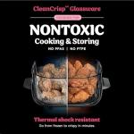 Ninja | Air Fryer | Crispi 4-in-1 Portable Cooking System | 4QT & 6 Cup Glass Containers, Crisper Plates & Storage Lids Included | Microwave, Freezer & Dishwasher Safe | Cherry Crush | FN101DR