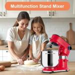 Aifeel 10.5 QT Stand Mixer,900W Electric Food Dough Mixer,Large Capacity Tilt-Head Kitchen Electric Mixer with Dough Hook,Beater,Whisk & Splash Guard,Dishwasher-Safe Attachments for Baking(Red)