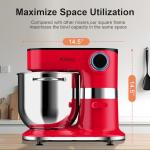 Aifeel 10.5 QT Stand Mixer,900W Electric Food Dough Mixer,Large Capacity Tilt-Head Kitchen Electric Mixer with Dough Hook,Beater,Whisk & Splash Guard,Dishwasher-Safe Attachments for Baking(Red)