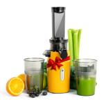 Ventray Ginnie Mini Cold Press Juicer, Small Slow Masticating Juicer for Vegetables and Fruits, High Juice Yield, Easy to Clean, Space-Saving, Fit for Personal/Travel/Picnic/Office - Yellow