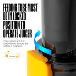 Ventray Ginnie Mini Cold Press Juicer, Small Slow Masticating Juicer for Vegetables and Fruits, High Juice Yield, Easy to Clean, Space-Saving, Fit for Personal/Travel/Picnic/Office - Yellow