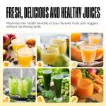 Ventray Ginnie Mini Cold Press Juicer, Small Slow Masticating Juicer for Vegetables and Fruits, High Juice Yield, Easy to Clean, Space-Saving, Fit for Personal/Travel/Picnic/Office - Yellow