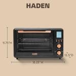 Haden Countertop 6 Slice Toaster Oven Air Fryer Combo for Kitchen, Black/Copper