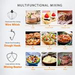 VIVOHOME 7.5 Quart Stand Mixer, 660W 6-Speed Tilt-Head Kitchen Electric Food Mixer with Beater, Dough Hook, Wire Whip, and Egg Separator, Red