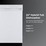 Kenmore 2214782 24" Premium Hybrid Tub Dishwasher-UltraWash, MoreSpace Adjustable Rack, High Temp & SmartWash-12 Place Settings-54 DBA Energy Star Certified, White