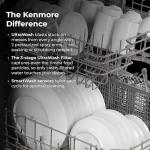 Kenmore 2214782 24" Premium Hybrid Tub Dishwasher-UltraWash, MoreSpace Adjustable Rack, High Temp & SmartWash-12 Place Settings-54 DBA Energy Star Certified, White