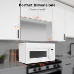 ThermoMate 30" Over-the-Range Microwave Oven with 1.7 Cu. Ft. Capacity, 1000 Cooking Watts, One-Touch Cooking Options, 300 CFM, LED Lighting, White