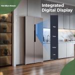 Hamilton Beach HBF1558 15.6 cu ft Counter Depth Full Size Refrigerator, Side Doors, Stainless