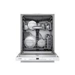 Bosch SHPM65Z52N 24" 500 Series Pocket Handle Dishwasher with 16 Place Settings, 5 Wash Cycles, 5 Options, 44 dBA, AutoAir Option, 3rd Rack, AquaStop (White)