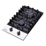 12 Inch Gas Cooktop, Built-in Tempered Glass 2 Burners Gas Stovetop LPG/NG Convertible Gas Stove Dual Fuel Gas Hob for RVs, Apartments, Outdoor DT2188A