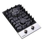 12 Inch Gas Cooktop, Built-in Tempered Glass 2 Burners Gas Stovetop LPG/NG Convertible Gas Stove Dual Fuel Gas Hob for RVs, Apartments, Outdoor DT2188A