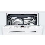 Bosch SHPM65Z52N 24" 500 Series Pocket Handle Dishwasher with 16 Place Settings, 5 Wash Cycles, 5 Options, 44 dBA, AutoAir Option, 3rd Rack, AquaStop (White)