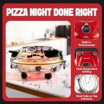 PIEZANO Crispy Crust Pizza Oven by Granitestone – 12 Inch Electric Pizza Oven Indoor Countertop Maker with Ceramic Stone Heats up to 800˚F for Delicious Stone Baked Pizzeria Style Pizza at Home