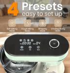 Bonnor Stand Mixer 6QT Kitchen Mixer with LED Smart Touchscreen, 11-Speed Tilt-Head Mixer with Timer, 4 Preset Menus, Stainless Steel Bowl, Dough Hook, Whisk, Beater,Green