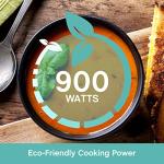 West Bend WBMW92S Microwave Oven 900-Watts Compact with 10 Power Levels and 6 Pre Cooking Settings, Speed Defrost, Electronic Control Panel and Glass Turntable, 0.9-Cu.Ft, Stainless Steel