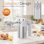 Powerful 600W Hand Mixer, 5-Speed Electric Hand Held Mixer for Baking, Lightweight Stainless Steel Hand Beaters *2 & Dough Hooks*2 with Eject Button, Kitchen Mixer for Cream, Cookies, Dough-Grey