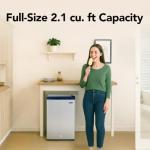 Whynter CUF-210SS Upright Small Mini Freezer with Lock for Bedrooms, Dorms, Garages, Offices, 2.1 Cubic Feet, Stainless Steel