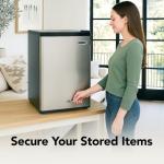 Whynter CUF-210SS Upright Small Mini Freezer with Lock for Bedrooms, Dorms, Garages, Offices, 2.1 Cubic Feet, Stainless Steel