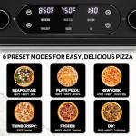 Lagute Indoor Pizza Oven, 12 Inch Electric Countertop Pizza Maker with 6 Preset Modes, 850°F High Heat in 90 Seconds, Dual Heating Components, Pizza Stone & Peel Included