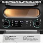 Lagute Indoor Pizza Oven, 12 Inch Electric Countertop Pizza Maker with 6 Preset Modes, 850°F High Heat in 90 Seconds, Dual Heating Components, Pizza Stone & Peel Included