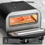 Lagute Indoor Pizza Oven, 12 Inch Electric Countertop Pizza Maker with 6 Preset Modes, 850°F High Heat in 90 Seconds, Dual Heating Components, Pizza Stone & Peel Included