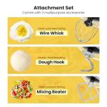 VIVOHOME Stand Mixer, 660W 10 Speed 6 Quart Tilt-Head Kitchen Electric Food Mixer with Beater, Dough Hook, Wire Whip and Egg Separator, Black