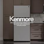 Kenmore 30 in. 18.2 cu. ft. Capacity Refrigerator/Freezer with Adjustable Glass Shelving, Humidity Control Crispers, Gallon Door Bins, ENERGY STAR Certified, White