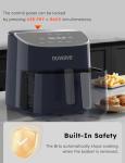 Nuwave Brio Plus 8 Qt Air Fryer, PFAS Free, New & Improved, Digital Touch Screen, Cool White Display, 50°F~400°F in Precise 5°, 5 Cook Functions, 100 Presets & 50 Memory, 3 Wattages 700, 1500, 1800