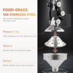 CO-Z Hand Press Juicer Machine, manual Orange Juicer and Professional Citrus Juicer for Orange Juice Pom Lime Lemon Juice, Orange Juicer Squeezer and Crusher, Easy to Clean, Black