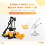 CO-Z Hand Press Juicer Machine, manual Orange Juicer and Professional Citrus Juicer for Orange Juice Pom Lime Lemon Juice, Orange Juicer Squeezer and Crusher, Easy to Clean, Black