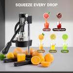 CO-Z Hand Press Juicer Machine, manual Orange Juicer and Professional Citrus Juicer for Orange Juice Pom Lime Lemon Juice, Orange Juicer Squeezer and Crusher, Easy to Clean, Black