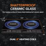 Nuwave Double Cooktop Induction Countertop Burner, Portable, 900 & 1800W, 100°F to 575°F, Large 8” Heating Coil, 50 Pre-Programmed Settings, Shatter-Proof Ceramic Glass, Built-In Safety Auto Shut Off