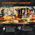 Nuwave Double Cooktop Induction Countertop Burner, Portable, 900 & 1800W, 100°F to 575°F, Large 8” Heating Coil, 50 Pre-Programmed Settings, Shatter-Proof Ceramic Glass, Built-In Safety Auto Shut Off